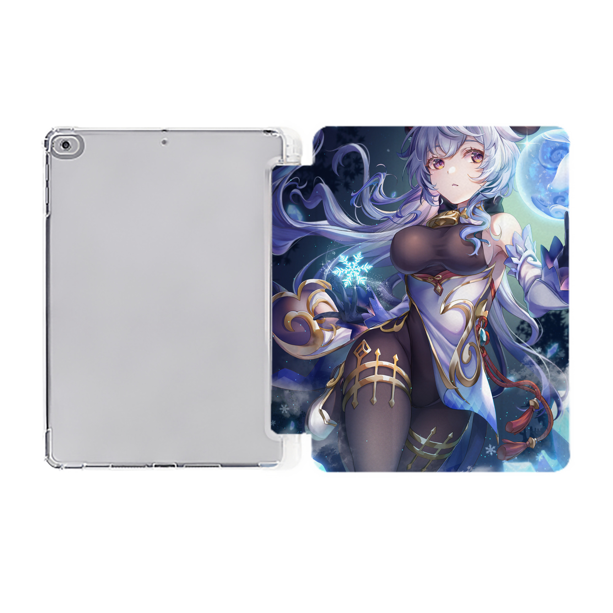 げんし神 genshin IPad ケース ペン収納付き 三つ折りスタンド PUレザー×シリコン 対応機種9.5/10.5/10.9インチ